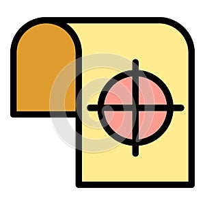 Printing target icon vector flat