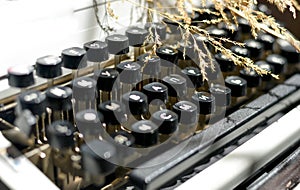 Printing   typewriter with Russian letters