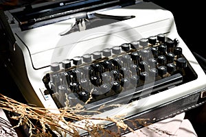 Printing   typewriter with Russian letters