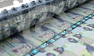 Printing UAE Dirham Notes