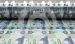 Printing UAE Dirham Notes