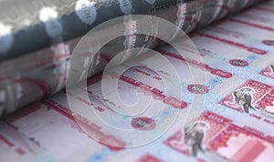 Printing UAE Dirham Notes