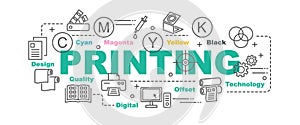 Printing vector banner