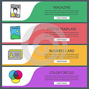 Printing web banner templates set