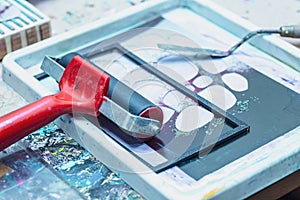 Printmaking Tools and Materials in Studio