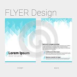 PrintModern polygon flyer design template