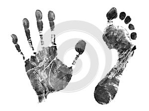 Printout of hand and foot photo