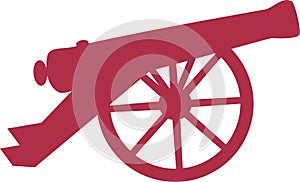 PrintRamadan Cannon weapon firing. vector illustration