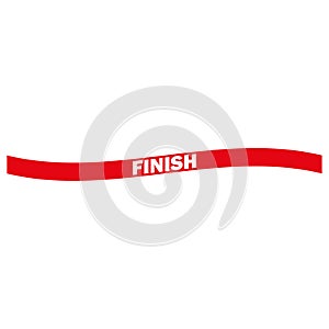 PrintRed Finish Line Ribbon on White Background. Vector illustration. EPS 10.