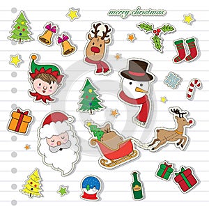 Printvector Merry Christmas icon set