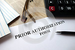 Prior authorization form