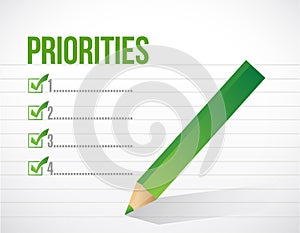 priorities notepad list illustration design photo