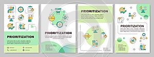 Prioritization blue and yellow brochure template