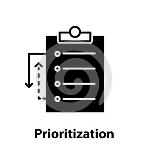 Prioritization icon , line color vector illustration