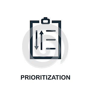 Prioritization icon. Simple element from business intelligence collection. Creative Prioritization icon for web design, templates