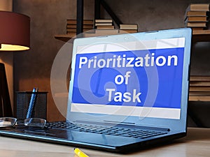 Prioritization of Task is shown on the business photo using the text