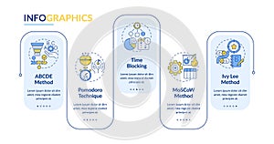 Prioritization techniques rectangle infographic template