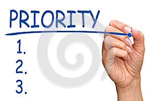 Priority checklist photo