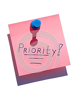 Priority note