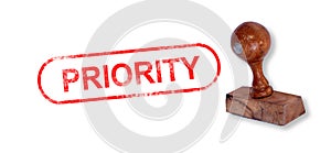PRIORITY Rubber Stamp photo