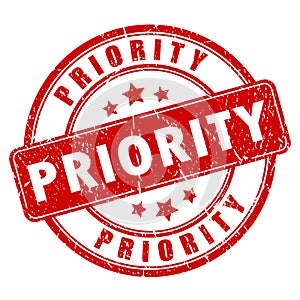 Priority rubber stamp photo