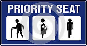 priority seat sign