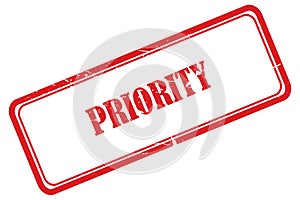 priority stamp on white