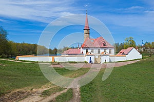 Priory Palace close-up, May day. Gatchina, Russia