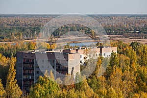 Pripyat ghost town, Chernobyl Exclusion Zone. Nuclear, abandoned.