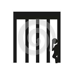 Prisioner icon. Trendy Prisioner logo concept on white background from law and justice collection photo