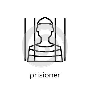 Prisioner icon. Trendy modern flat linear vector Prisioner icon photo