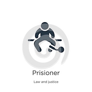 Prisioner icon vector. Trendy flat prisioner icon from law and justice collection isolated on white background. Vector photo