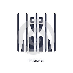 prisioner icon on white background. Simple element illustration from law and justice concept photo