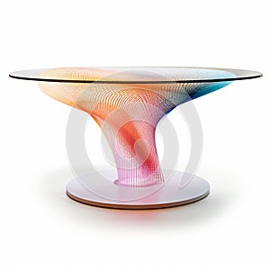 Prism Glass Dining Table In Physically Based Rendering Style