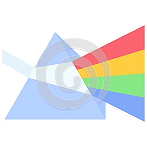 Prism icon, High school related vector illustration