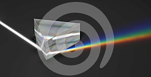 Prism optical rainbow light ray spectrum photo