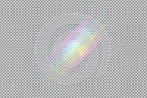 prism rainbow light. Stock vector illustration in realistic style.