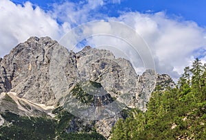 Prisojnik (2547 m) and Mali Prisojnik (2215 m) in Julian Alps, Slovenia