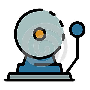 Prison alarm icon color outline vector