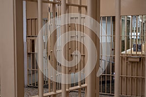 Prison bars, close up photo