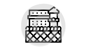 prison building black icon animation