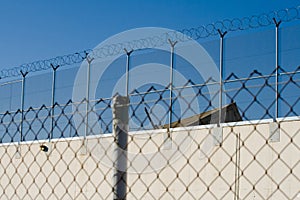 Prison camp Razor Wire