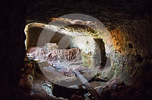 Prison cave near the pirate castle of Antikythera in Greece.