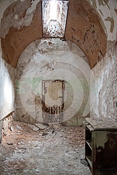 Prison cell in disrepair