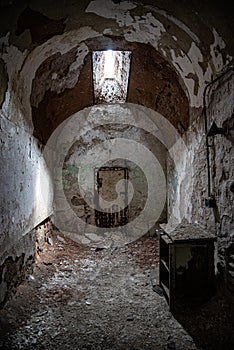 Prison cell in disrepair