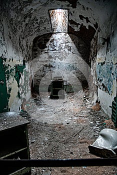 Prison cell in disrepair