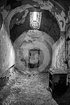 Prison cell in disrepair