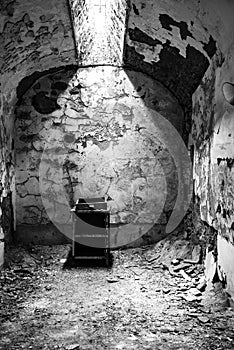 Prison cell in disrepair