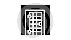prison cell door glyph icon animation