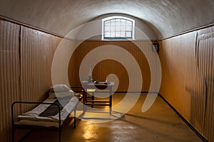 Prison cell for political prisoners in Peter and Paul Fortress. Saint-Petersburg, Russia photo